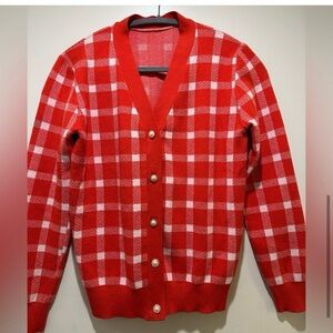 Cardigan Set Pearl Buttons Blood Red
Orange Warm Soft Small